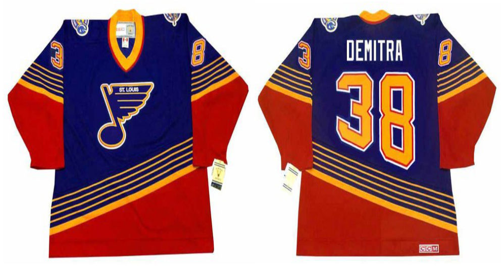 2019 Men St.Louis Blues 38 Demitra blue style #2 CCM NHL jerseys->st.louis blues->NHL Jersey